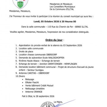 REUNION DU CONSEIL MUNICIPAL